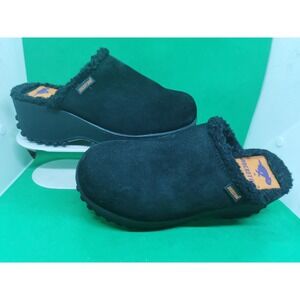 Rocket Dog Clog Fran Nubuck Black Suede Chunky Wedge Platform Y2K Grunge Size 9